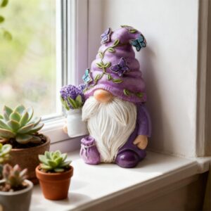 Hodao Lavender Dream Gnome – Purple Fragrance Wonderland Spring Decor