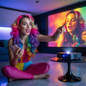 elephas 4k smart outdoor projector wifi & bluetooth 5.2, netflix/prime/youtube ready, 100,000+ apps, hifi speaker & universal device compatibility