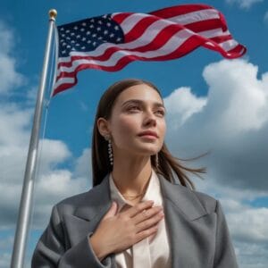 AGAS 10x19 ft largest American flag in heavy-duty 200D nylon with embroidered stars, sewn stripes, and brass grommets for commercial display