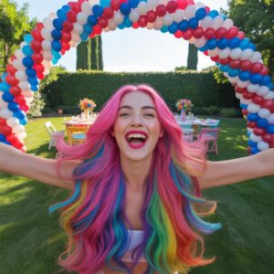 pmu diy professional patriotic balloon arch deluxe kit red, white & blue balloon garland for fourth of july, birthdays, weddings, graduations & baby showers