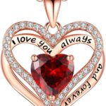 s925 sterling silver rose gold heart necklace