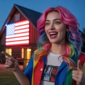 HYH American flag LED net light with 420 super-bright red white and blue LEDs for waterproof indoor outdoor patriotic display