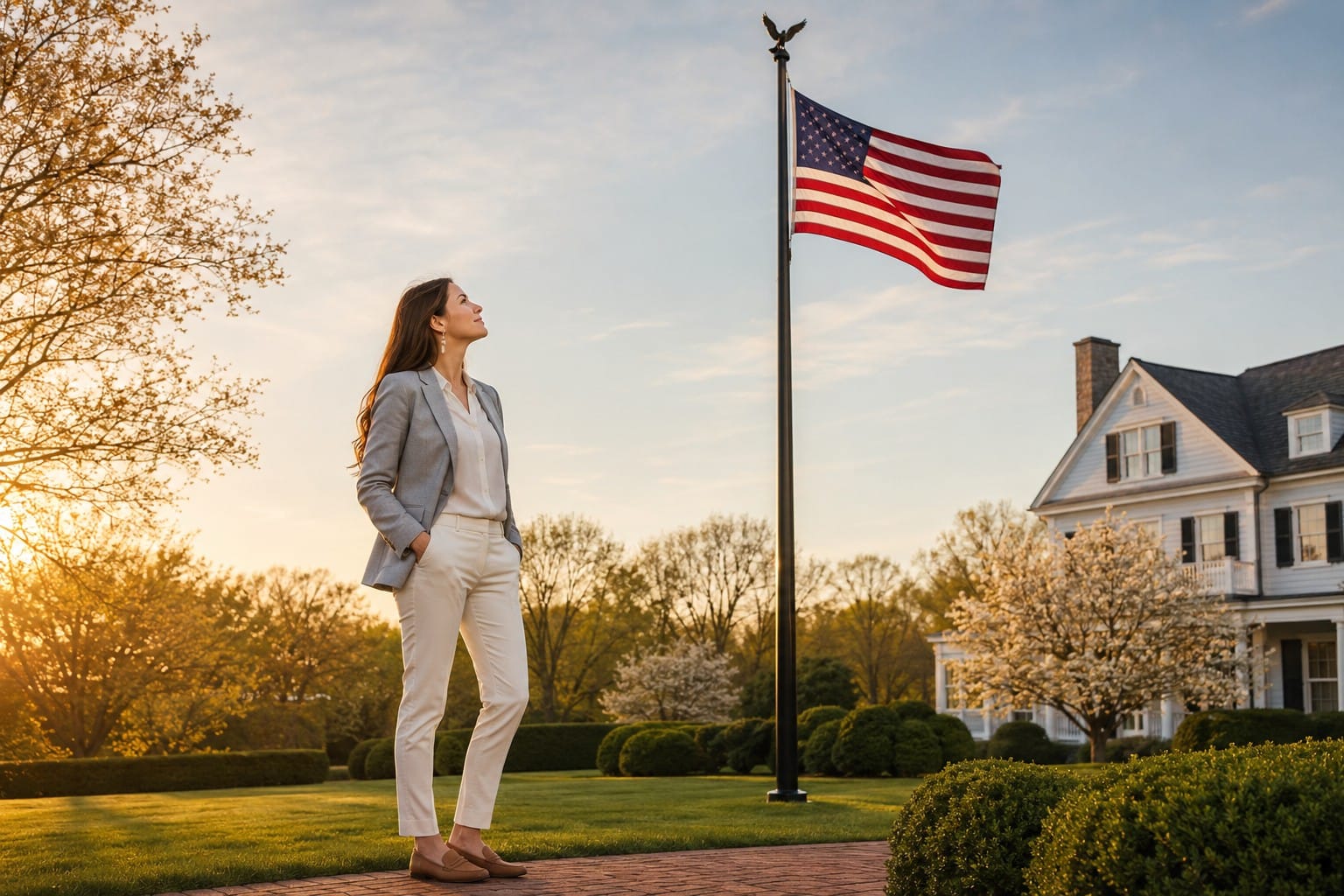 🦅 The Flagpole I Specified For The Property Last Spring — And Why I Wish We'd Done It Three Summers Ago Luxe Lexi 25 foot aluminum flagpole kit eagle topper solar LED light residential estate landscape 250th Anniversary 2026 considered patriotism