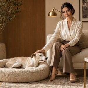 wasatch pup luxury boucle orthopedic dog bed