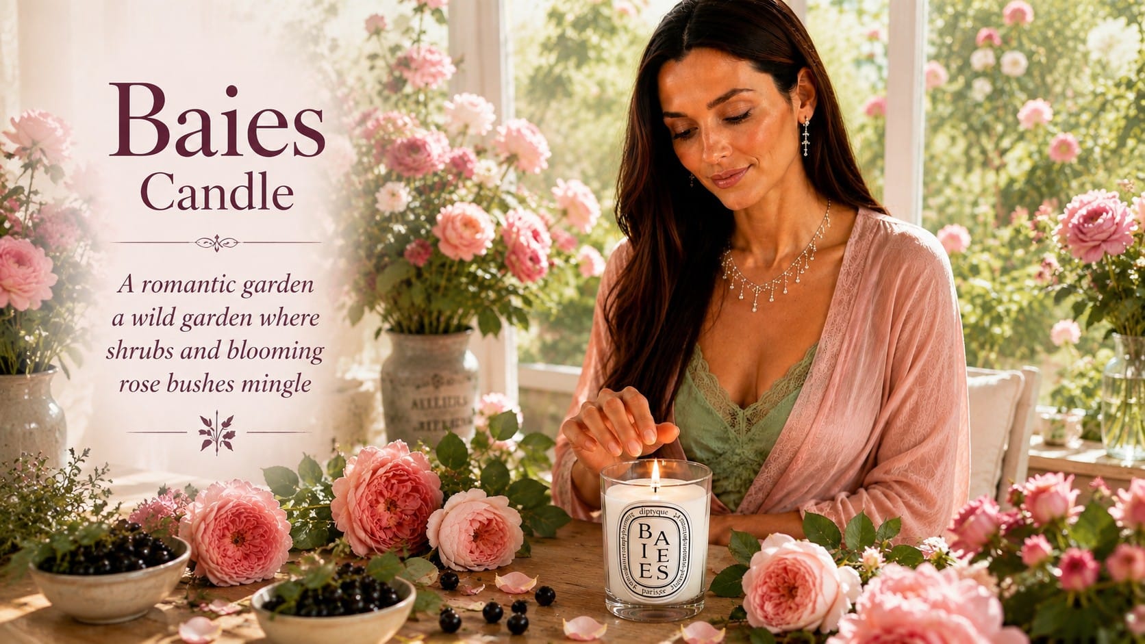 The Diptyque Baies: The Candle That Invented the Luxury Candle Diptyque Baies candle in its frosted glass vessel with the oval label, burning on a console table