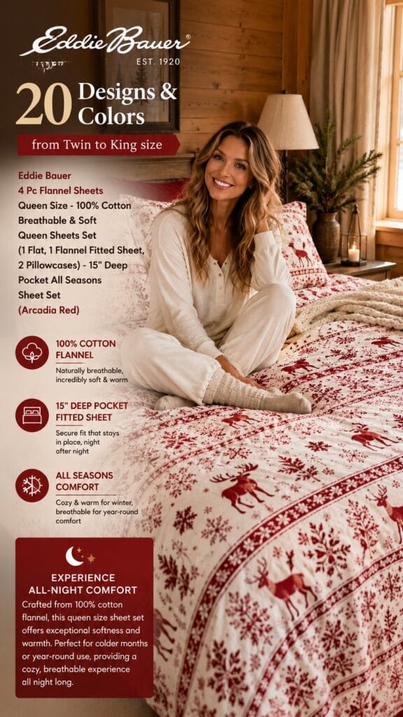 Eddie Bauer Flannel Sheets Review: The Bed You Won't Want to Leave eddie bauer product image overlay