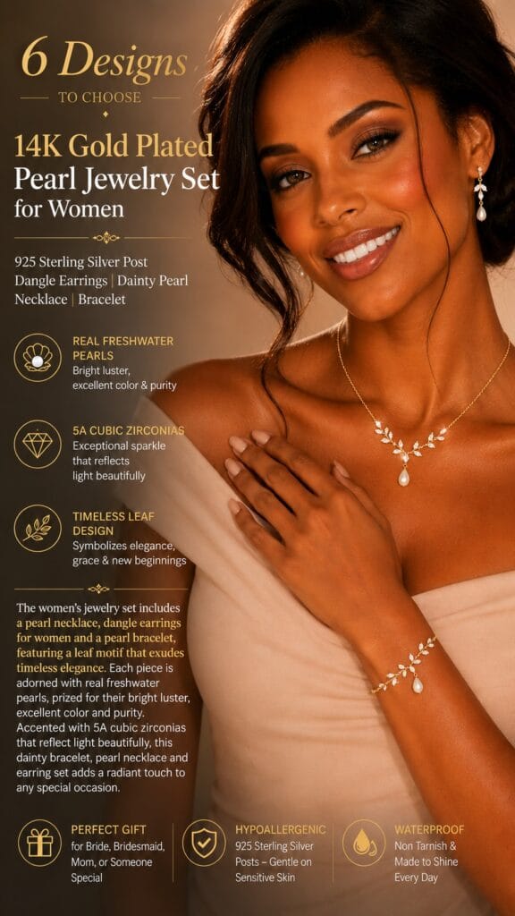 The QYJ 4-Piece Crystal & Pearl Set: A Whole Matched Look for $23 gemqueen product image overlay