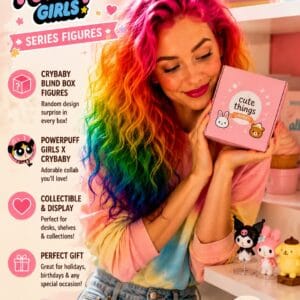 POP MART CRYBABY x Powerpuff Girls series blind box collectible figure