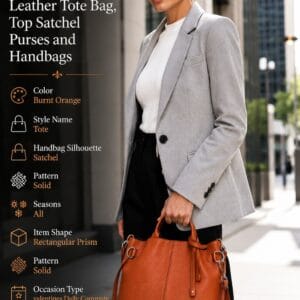 Kattee women's soft genuine leather tote satchel with top handles, gold hardware, and a removable crossbody strap