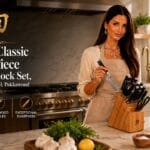 The Shun Classic Block Set: A Samurai-City Kitchen, in One Box Shun Classic 10-piece Damascus knife block set on a kitchen counter β Shun Classic knife block set