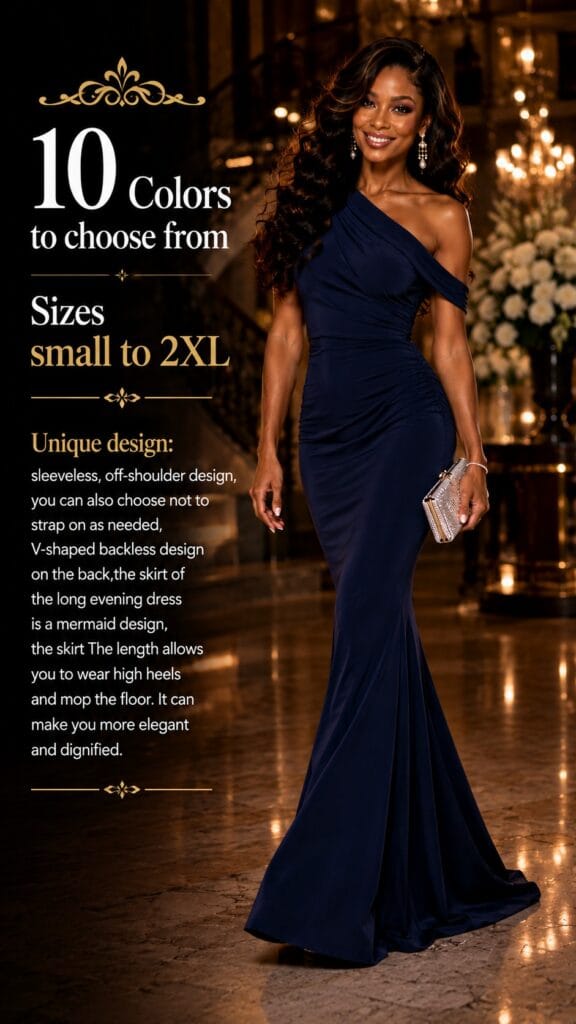 The YMDUCH Off-Shoulder Bodycon: The Dress You Wear to Be Looked At YMDUCH women's sleeveless off-shoulder bodycon long mermaid formal evening dress with V-back