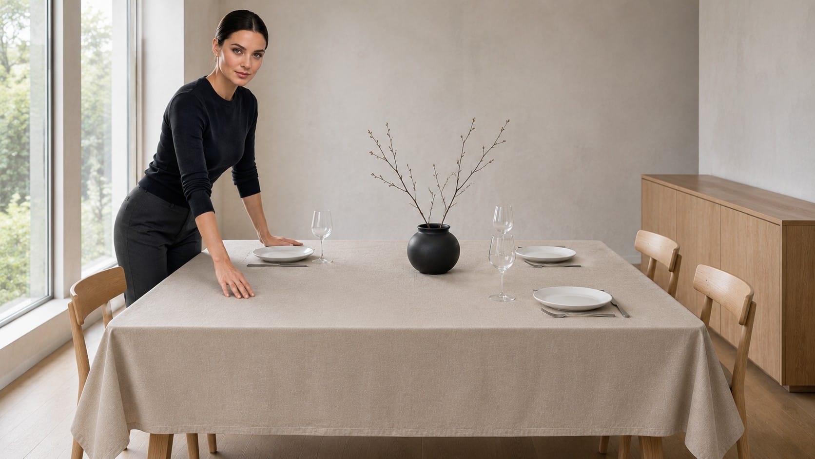 fitble nature faux linen tablecloths nikki hero