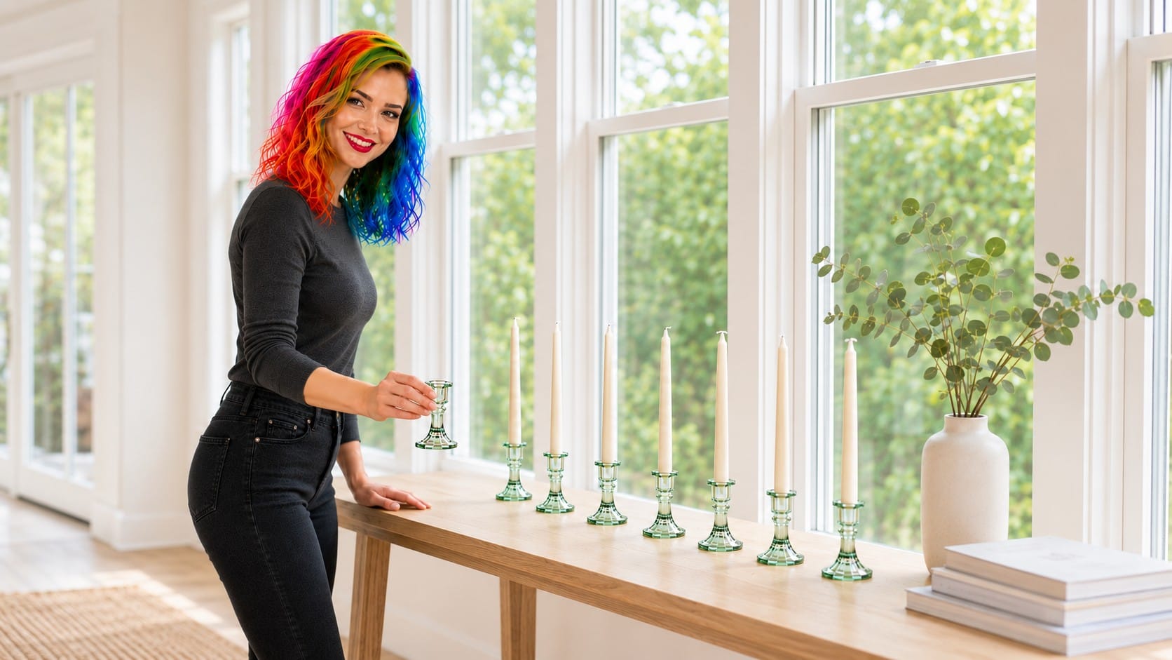 glass candlestick holders vicky hero