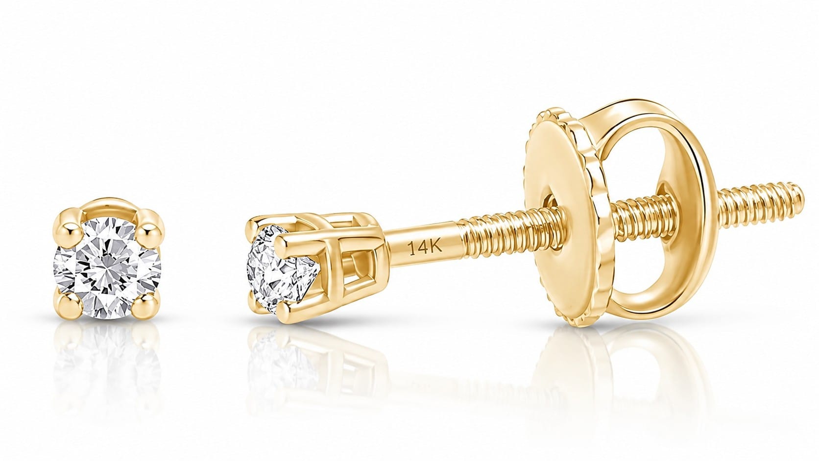 AFFY 14K Solid Gold Tiny Diamond Stud Earrings Review affy diamond sleeper studs hero