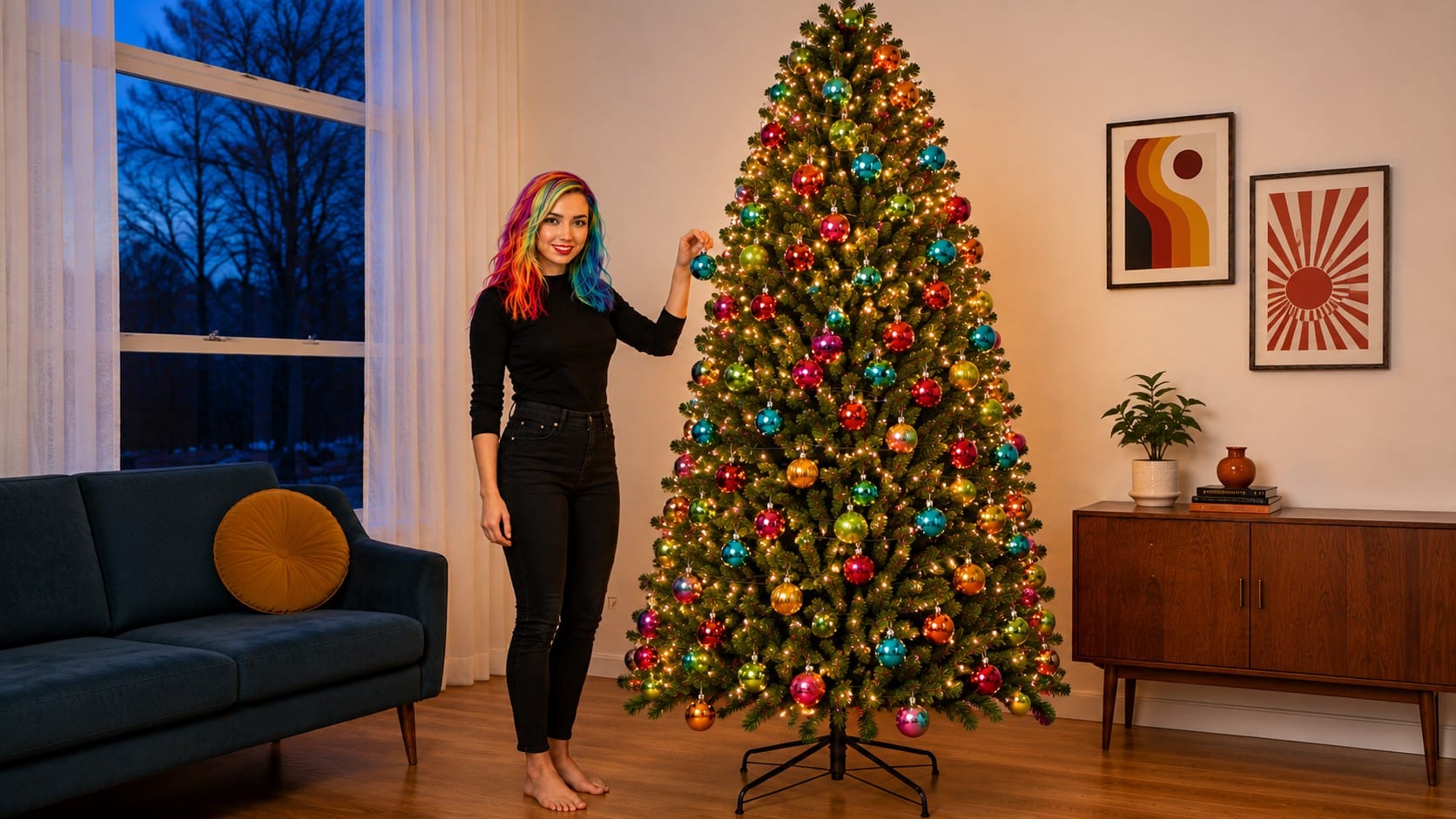 Lunmon 64pc Neon Ornaments: Two Packs, and Every Colour Has to Repeat candy color ornaments vicky hero