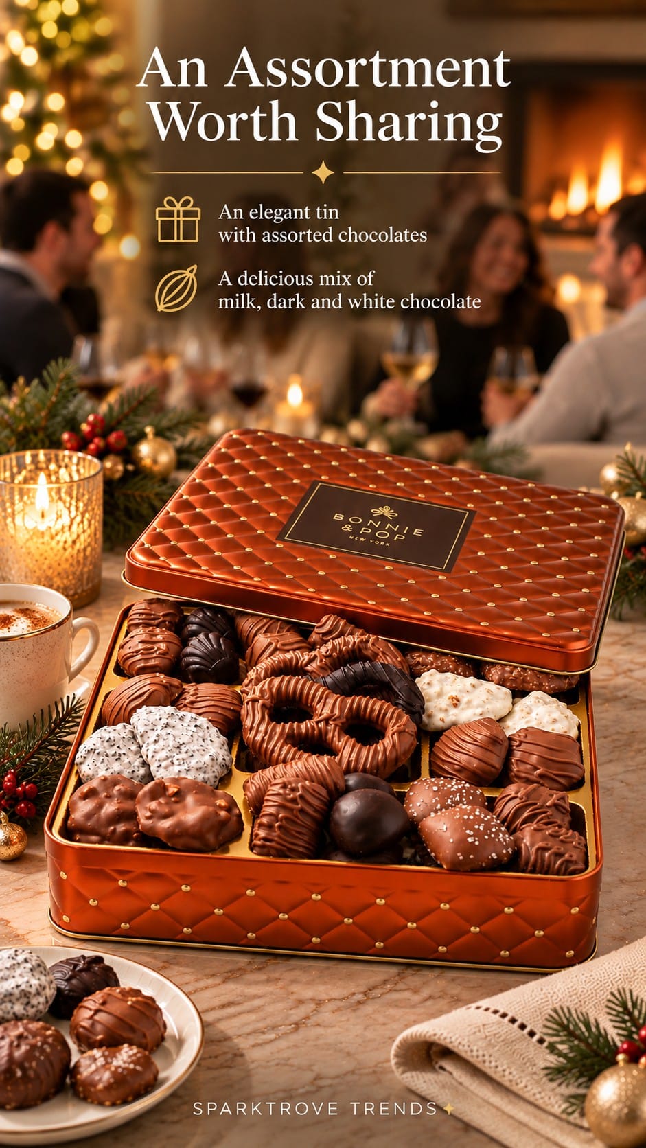 Bonnie & Pop Chocolate Gift Basket Review Bonnie and Pop chocolate gift basket overlay graphic