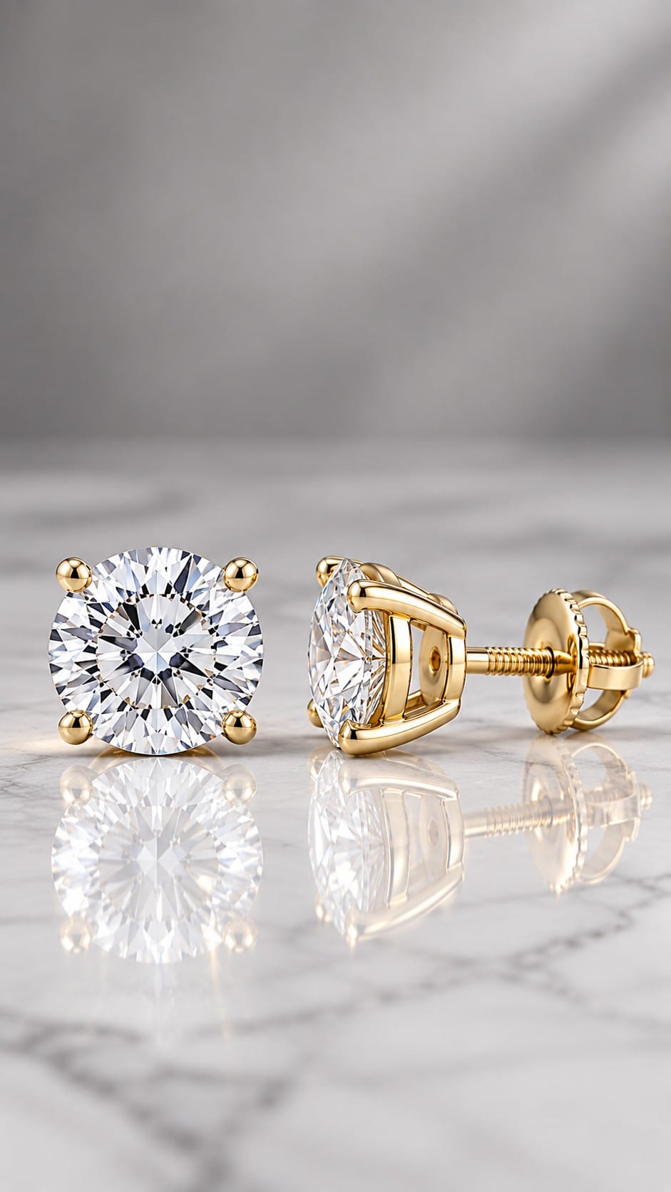 Fine Earrings Gifts for Her: Diamond, Moissanite and Solid Gold, Honestly Compared IGI certified lab grown diamond studs made in the NYC Diamond District