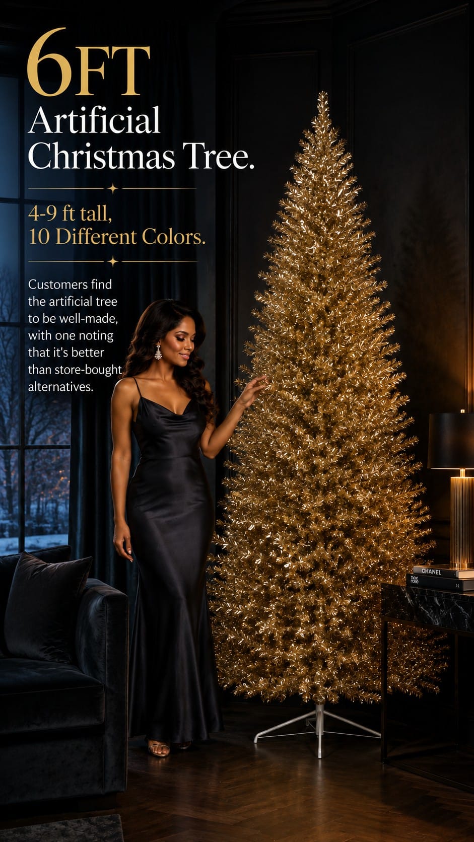 The Goplus Champagne Gold 6ft Tree: 1036 Tips and Why Density Matters Goplus 6ft champagne gold artificial Christmas tree