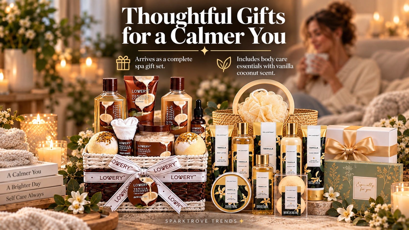 Ready-made spa and self-care gift baskets